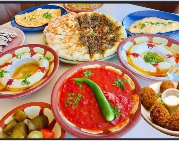 Assorted traditional dishes with colorful presentation