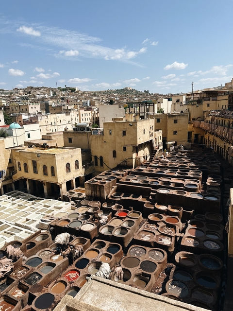 Cityscape with numerous traditional buildings
