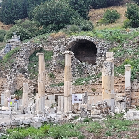       Preserved ruins of ancient columns and arches.
  