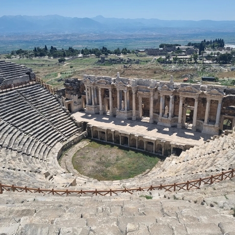 Ancient amphitheater ruins.