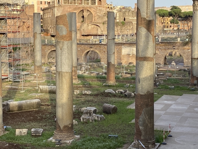      Ancient ruins with scattered columns.
  