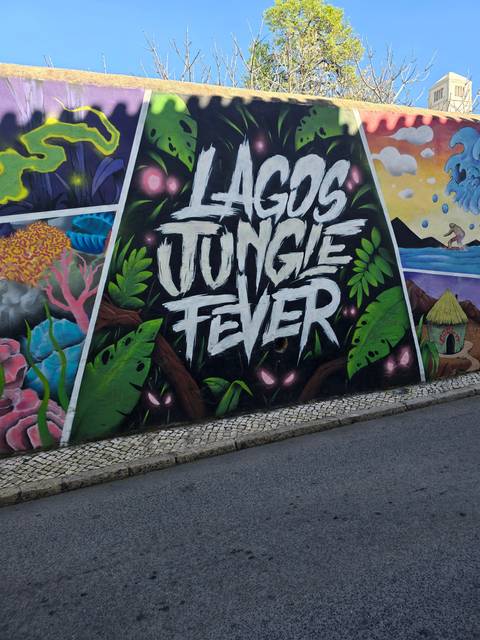 Colorful graffiti on a wall.