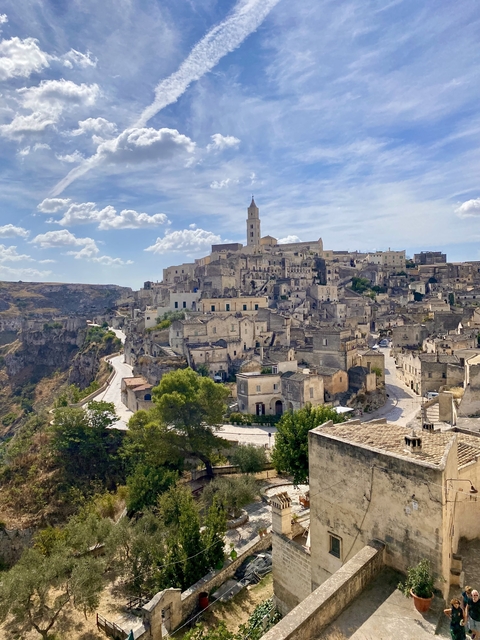       Panoramic view of the ancient city Matera with historic buildings.
  