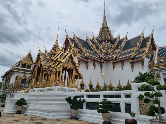 The Grand Palace's ornate Thai architecture.