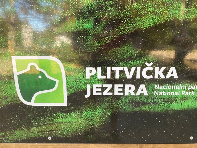 Signage of Plitvice Lakes National Park.