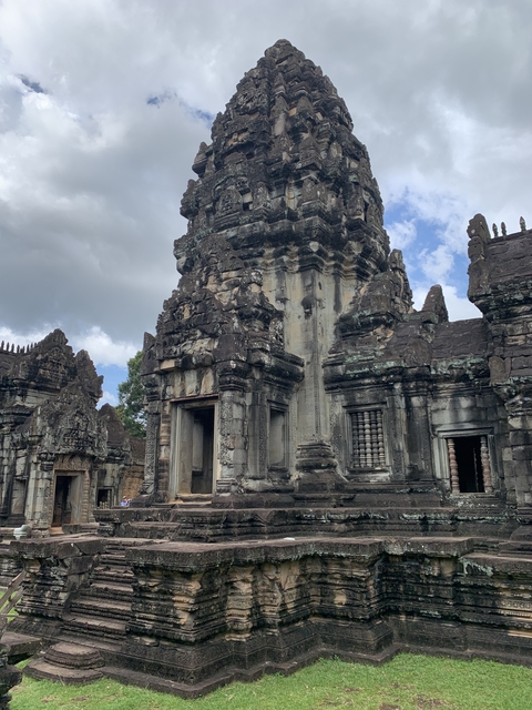       Ancient stone temple ruins with intricate carvings.
  