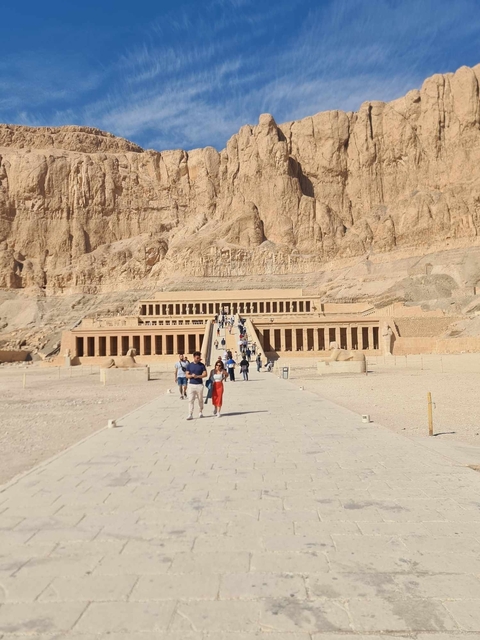 Tourists at the Mortuary Temple of Hatshepsut.