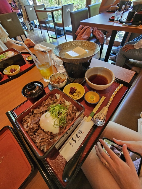       A traditional Japanese meal served in a bento box.
  