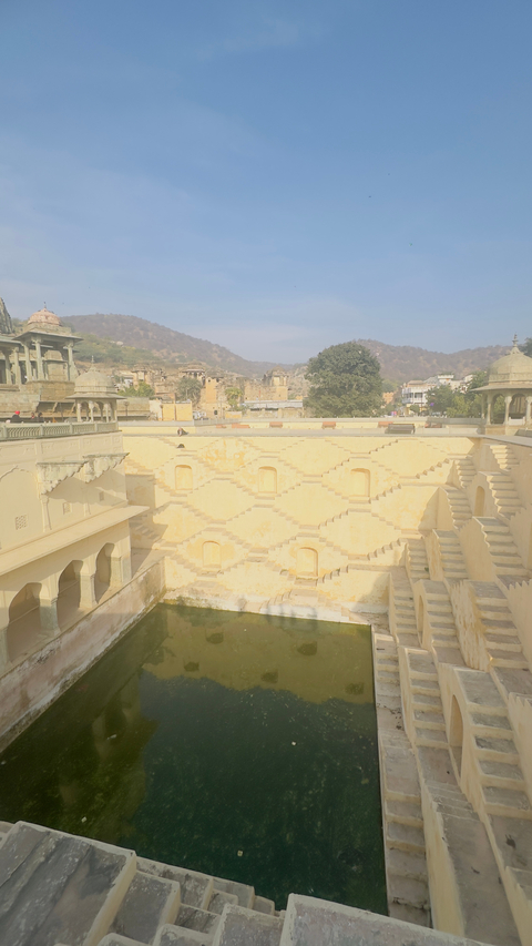       Historic stepwell with intricate architecture.
  
