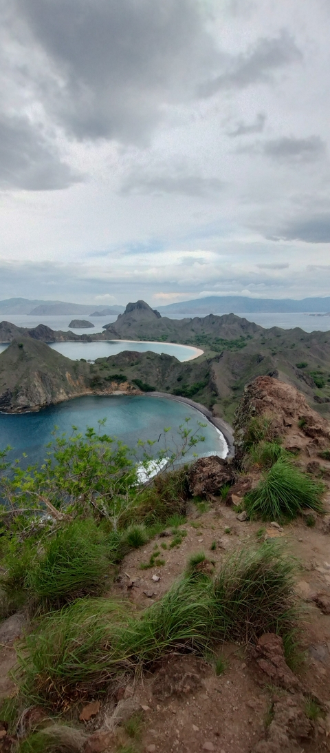       View of bays from elevated viewpoint.
  