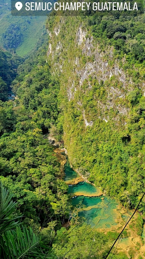 Thickly forested mountainous region.