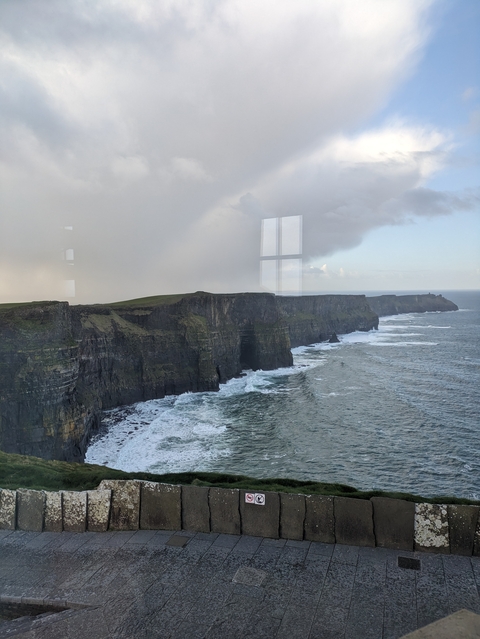 Cliffs overlooking the ocean.