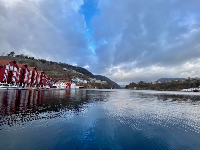 Colorful houses by the waterfront