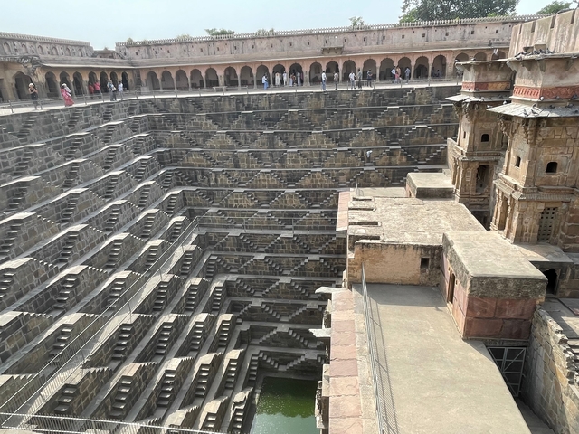       Historic stepwell architectural site.
  
