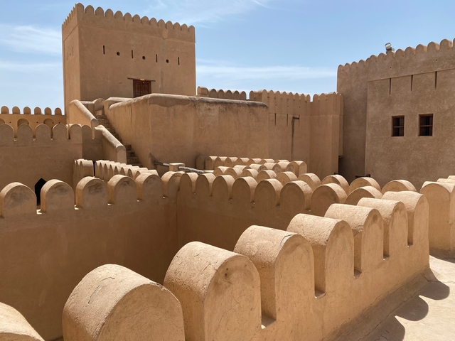 Fortress with traditional architecture and high walls.