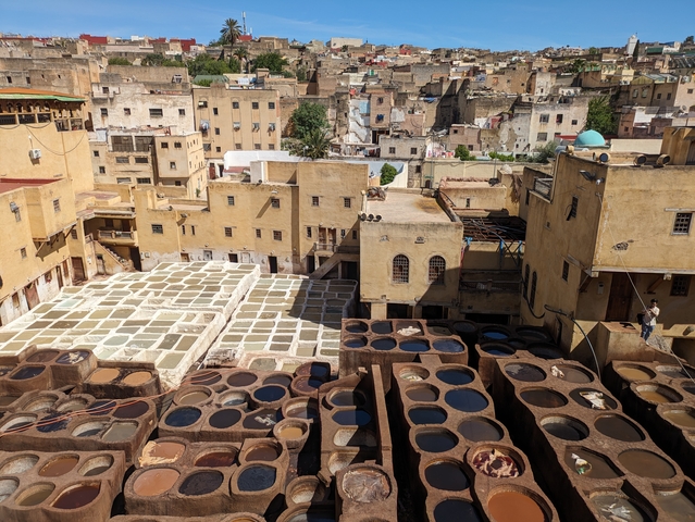 View of the Chouara Tannery in Fes.