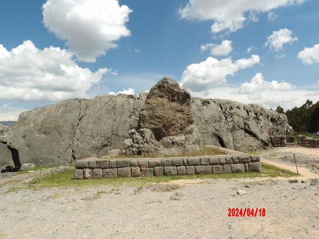 Incan stonework at an archaeological site.
