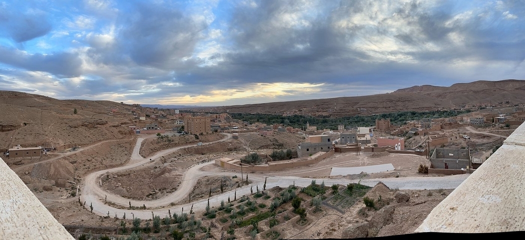 Rural village in a rocky landscape
