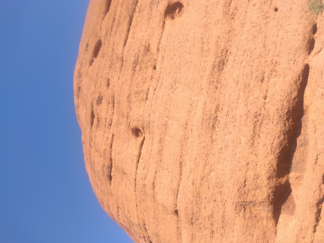 Close-up view of rock formation.