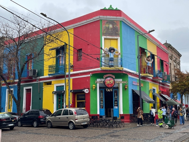       Colorful building on Caminito street
  