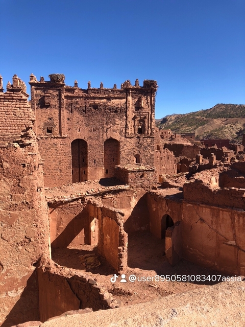Ruins of an old fortress on a sunny day.