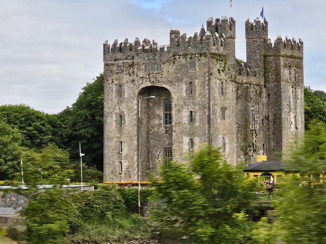 Bunratty Castle viewed from a distance.