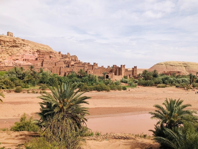       View of Ait Benhaddou village from a distance.
  