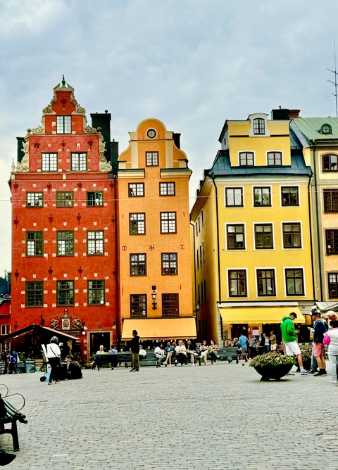       Colorful buildings with a classic European architectural style.
  