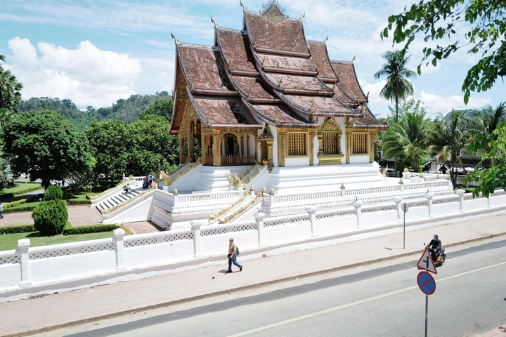 Buddhist temple with ornate architecture.