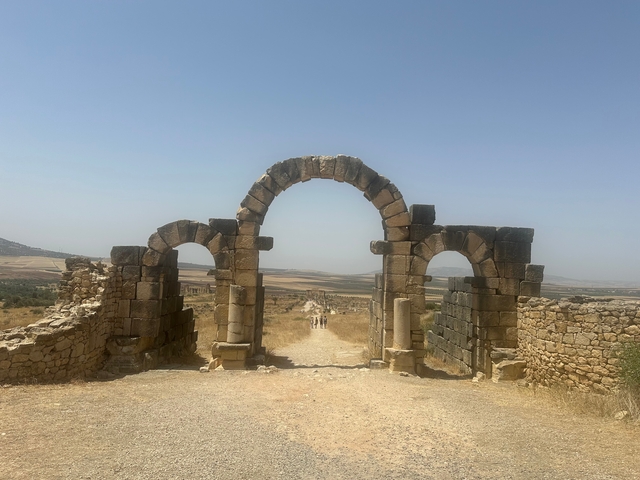       Ancient stone archways in a historic location.
  