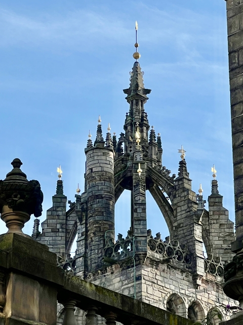       Ornate Gothic architecture in Edinburgh.
  