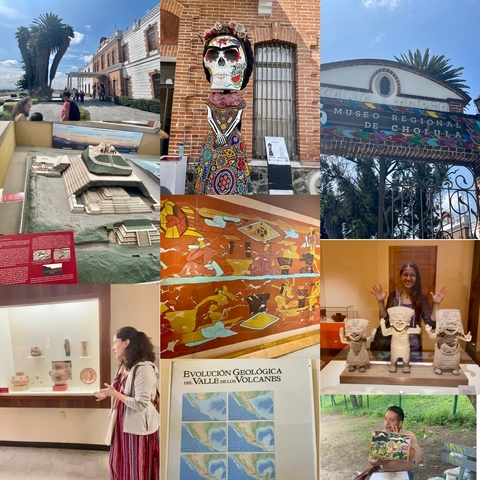 Museum exhibits showcasing historical artifacts