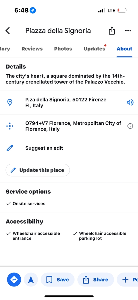       Digital map view showing Florence, Italy.
  