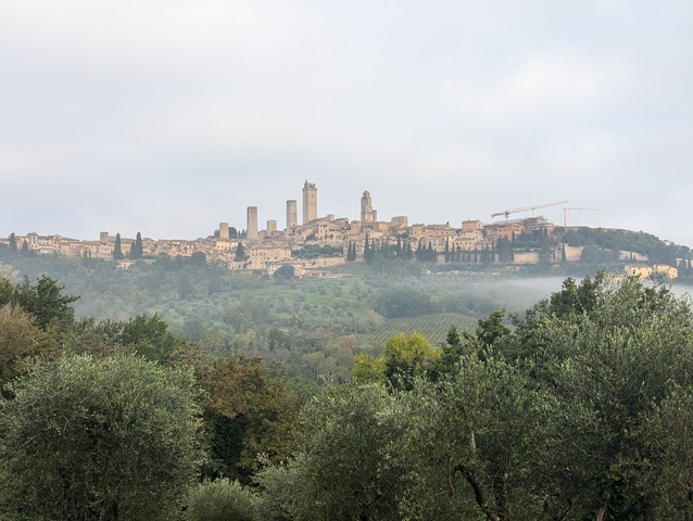 Hilltop town of San Gimignano with towers