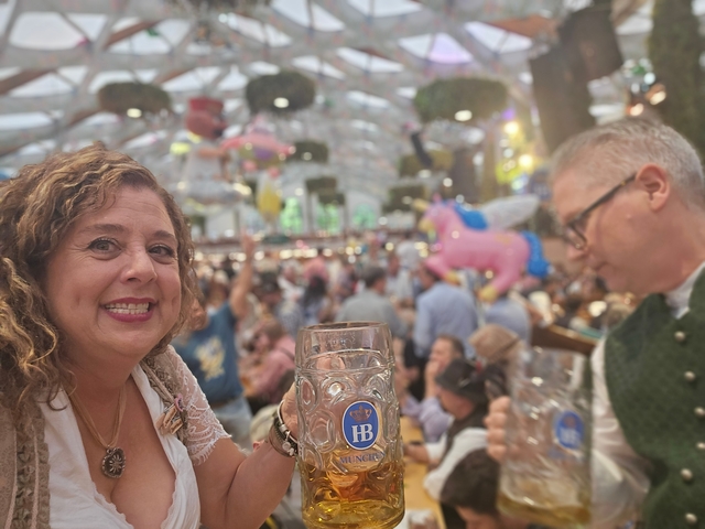 People enjoying beers at a brewery festival