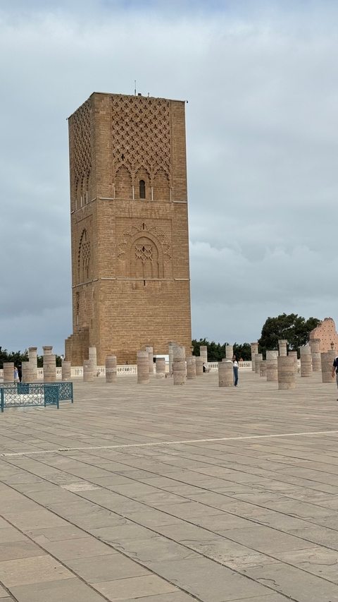      The Hassan Tower with columns in Rabat.
  