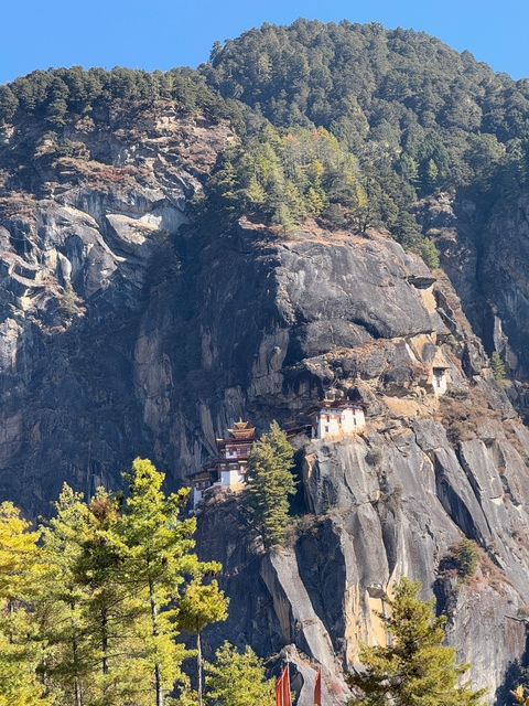       Monastery situated on a cliffside.
  