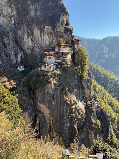       Monastery perched on a cliffside.
  