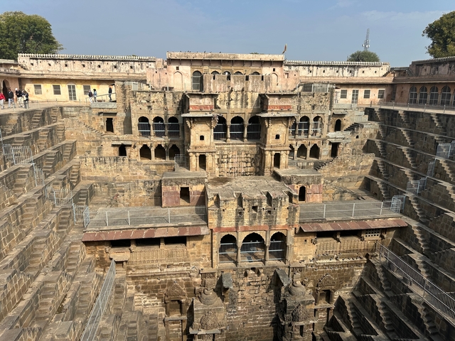      Stepwell architectural structure.
  