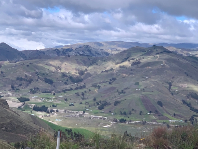 A view of lush green hills and valleys.