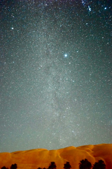 Starry night sky full of stars
