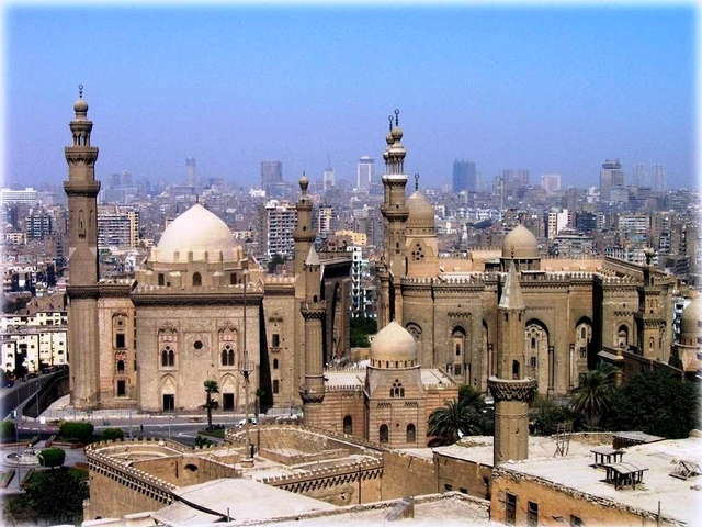       Historical buildings with domes and minarets
  