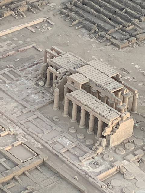       Aerial view of ancient temple ruins.
  