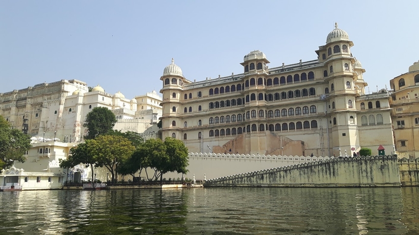A large palace complex by the water.