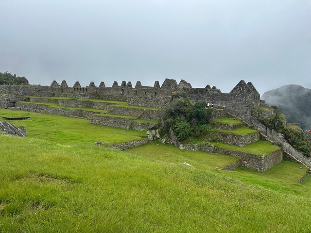 Terraces and stone structures of Machu Picchu.