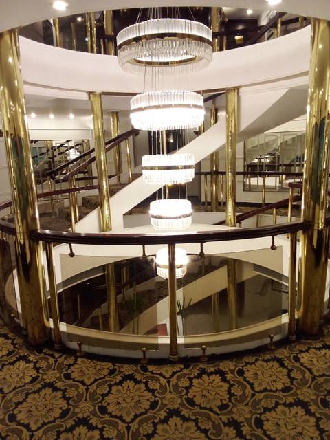 Elegant and modern interior with mirrored panels.