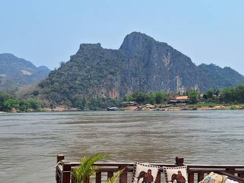 Mountains and river landscape.