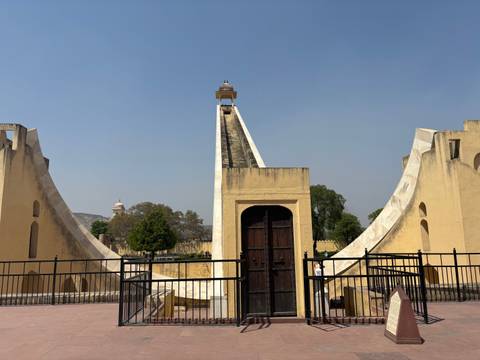       Architectural structure at an astronomical site.
  