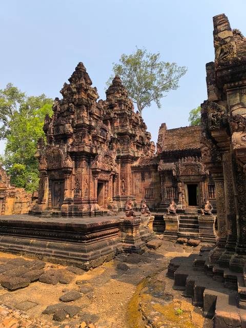 Elaborate stone temple with intricate carvings.
