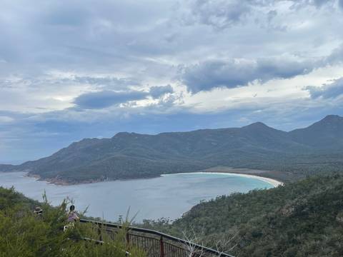       Scenic bay with a pristine crescent beach.
  